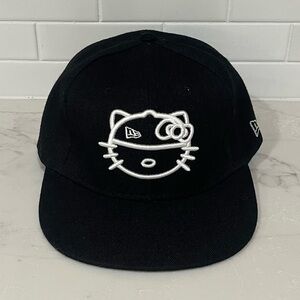 New Era Hello Kitty Hat x New York 59Fifty Fitted Black Sz 7 Colorful Underbrim